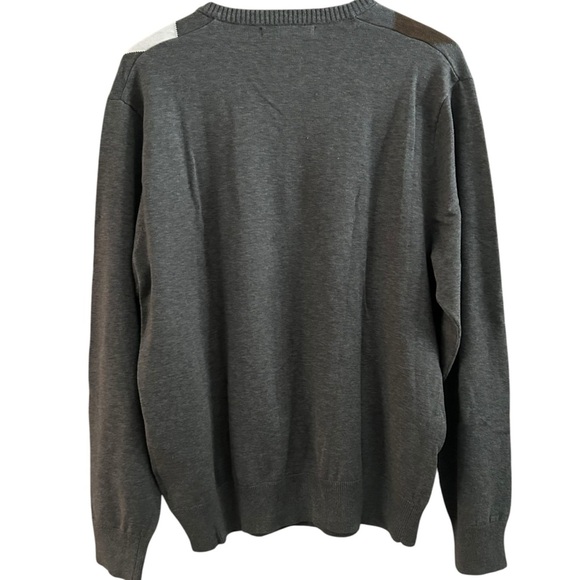 Old‎ Navy Mens XL Gray Argyle Diamond Pullover V Neck 100% Cotton Sweater - Picture 2 of 6